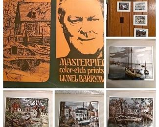 Masterpiece color etch prints by Lionel Barrymore.