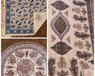 Persian hand-painted block printed linens.