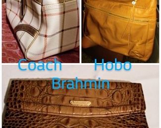 Like new leather Coach, Hobo, Brahmin, and many other handbags and wallets