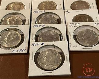 SILVER 1964 Kennedy Half Dollars