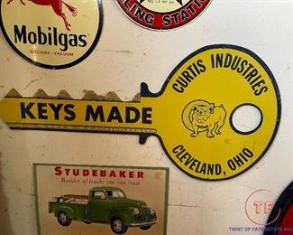 Vintage Curtis Industries KEYS MADE Metal Sign