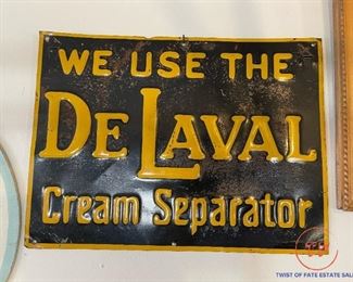 Vintage We Use The De Laval Cream Separator Metal Sign