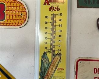 Vintage Burpee's Annual 1926 Metal Store Advertising Thermometer