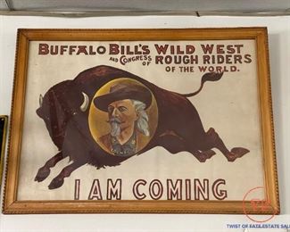 Print of 1898 Buffalo Bill's "I Am Coming" Poster