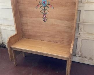Bohemian Style High Back Bench
