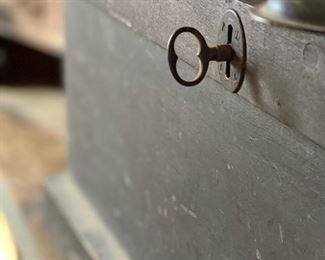 Antique Carpenter's Trunk / Cabinet with Original Lock and Key