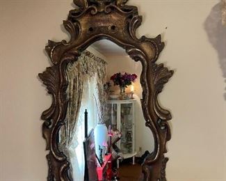 Carved Gilt Wood Framed Mirror