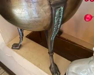 3-Legged Brass Urns with Lids by CENTURY