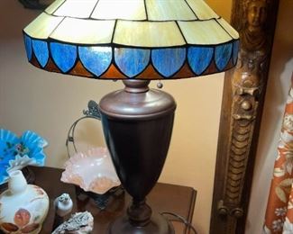 Slag Glass Lamp