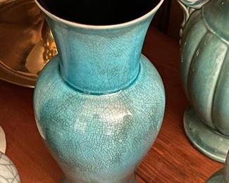 RED WING Turquoise Pottery Vase