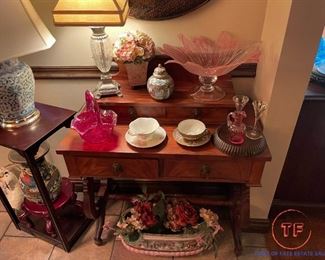 Antique Cabinet with Lion's Head Pulls