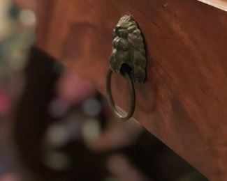 Antique Cabinet with Lion's Head Pulls