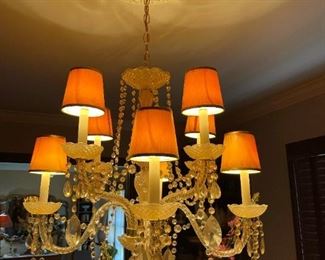 Vintage Epergne Crystal Chandelier