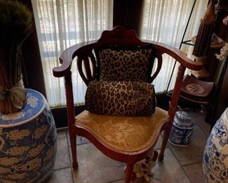 Antique Turned Corner Chair