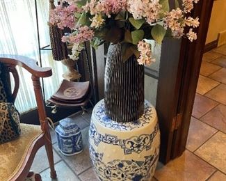 Chinese Blue and White Garden Stools