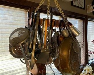 Copper Ceiling Hung Potholder