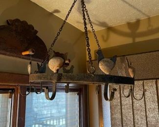 Antique Hen Pot Hanger