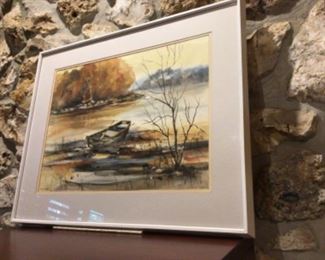 Large R. Snyder watercolor