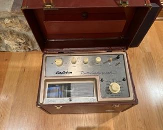 Old Electrocardiograph machine in case