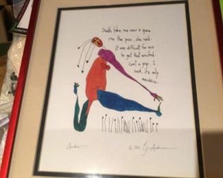 Several pieces of Andreas art 