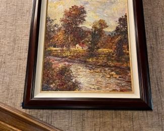 Beautiful large oil painting art by Chinese artist wen ze Chen