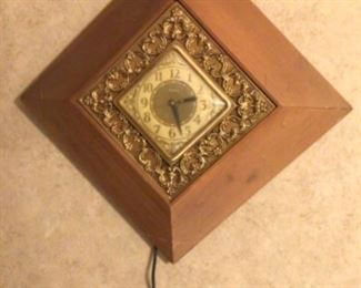 Mid century electric wall clock