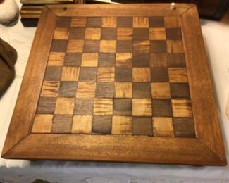 Chess board with drawers and pieces