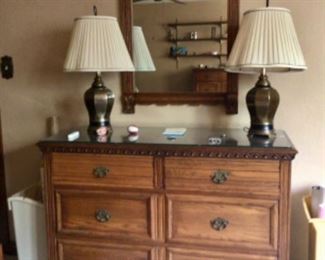 Matching chest of drawers   Nice mirror