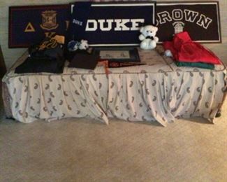 vintage college pennants, etc