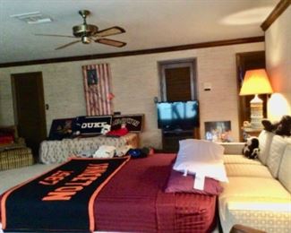 Toy sports equipment bedroom upstairs