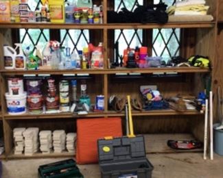 Paints, sports stuff, cleaners etc