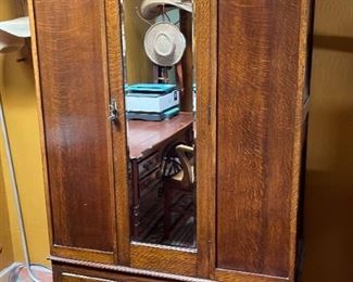 Antique Mirror Front Wardrobe	
