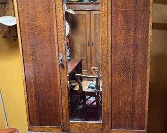 Antique Mirror Front Wardrobe	
