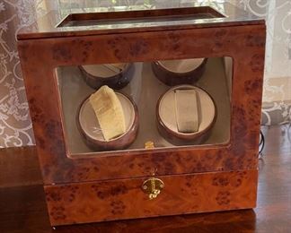 4 Watch Burl Wood Winder	
