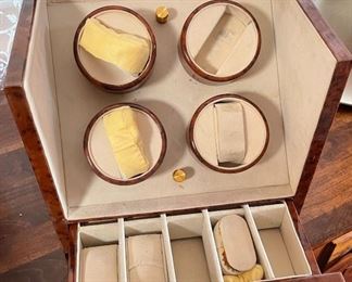 4 Watch Burl Wood Winder	
