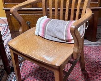 Antique Oak Office Chair	
