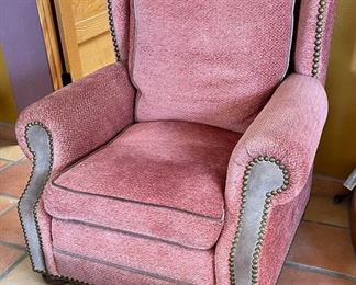Rustic Nail Head Upholstered Chair	
