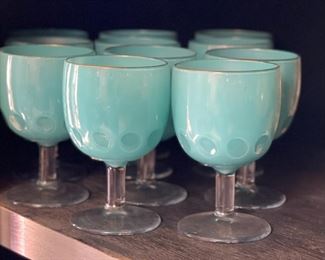 11pc Blue Drinking Glasses	
