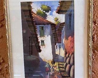 Original Watercolor Paulino Ore Valencia	
