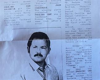 Original Watercolor Paulino Ore Valencia	
