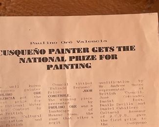 Original Watercolor Paulino Ore Valencia	
