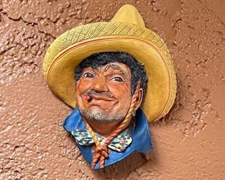 Bossons England Chalkware Head Pancho	
