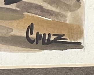 Original Watercolor Cruz #1	
