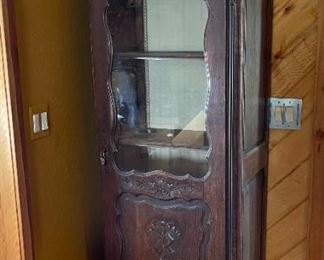 Carved Wood Slender Cabinet	
