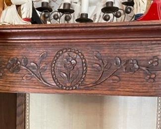 Carved Wood Slender Cabinet	
