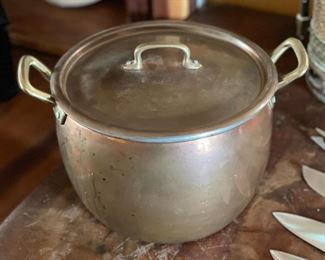 Ruffoni Italy 8 qt Hammered Copper Stock Pot	
