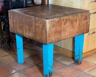 Huge Antique John Boos Butcher Block Table	
