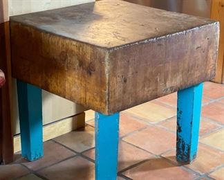 Huge Antique John Boos Butcher Block Table	
