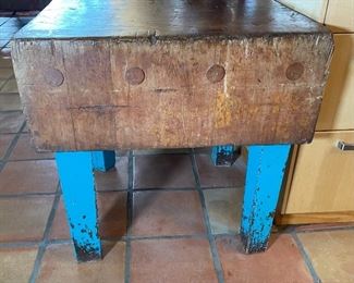 Huge Antique John Boos Butcher Block Table	
