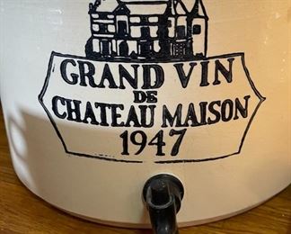Grand Vin De ChateAu Maison 1947 Wine Crock	
